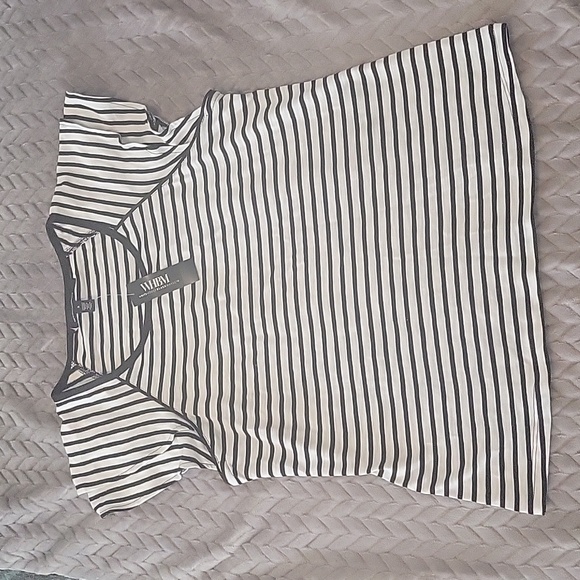 WHBM Striped Ruffle Tee - Picture 1 of 5